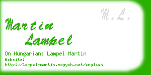 martin lampel business card